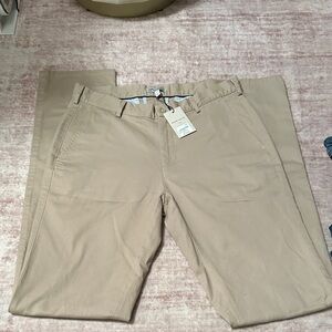Peter Millar Men's Khaki Flat-Front Chinos